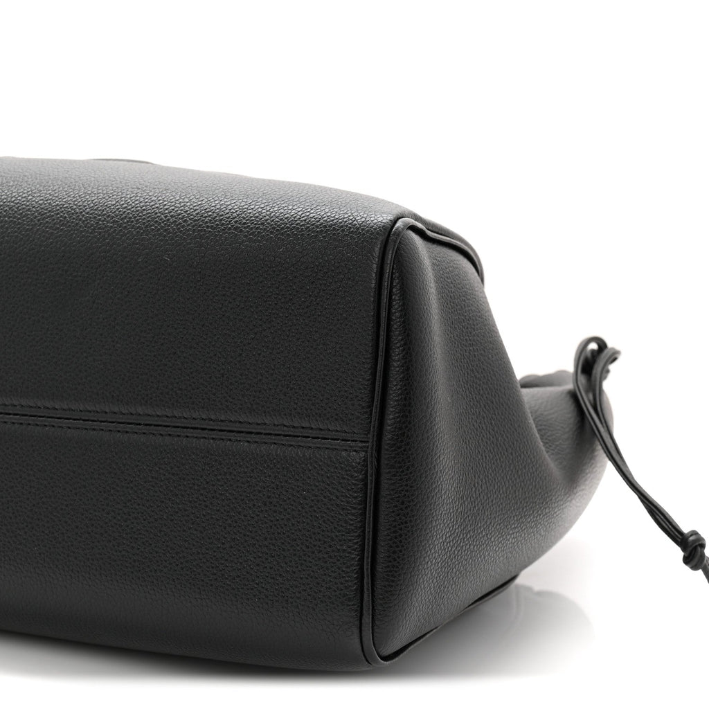 Calfskin Cuir Triomphe Cabas Drawstring Black