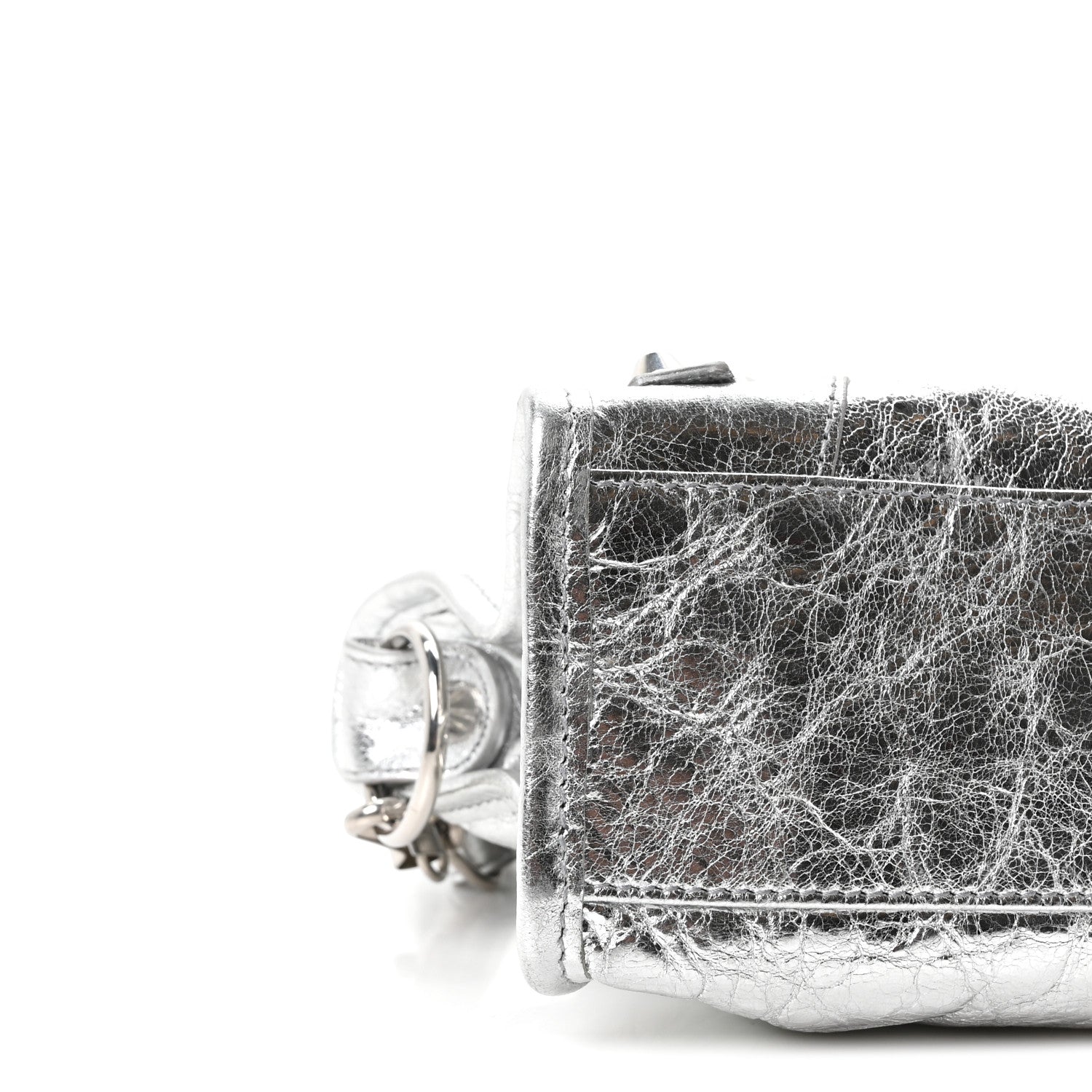 Metallized Arena Lambskin Classic Silver Hardware Le City Mini Silver