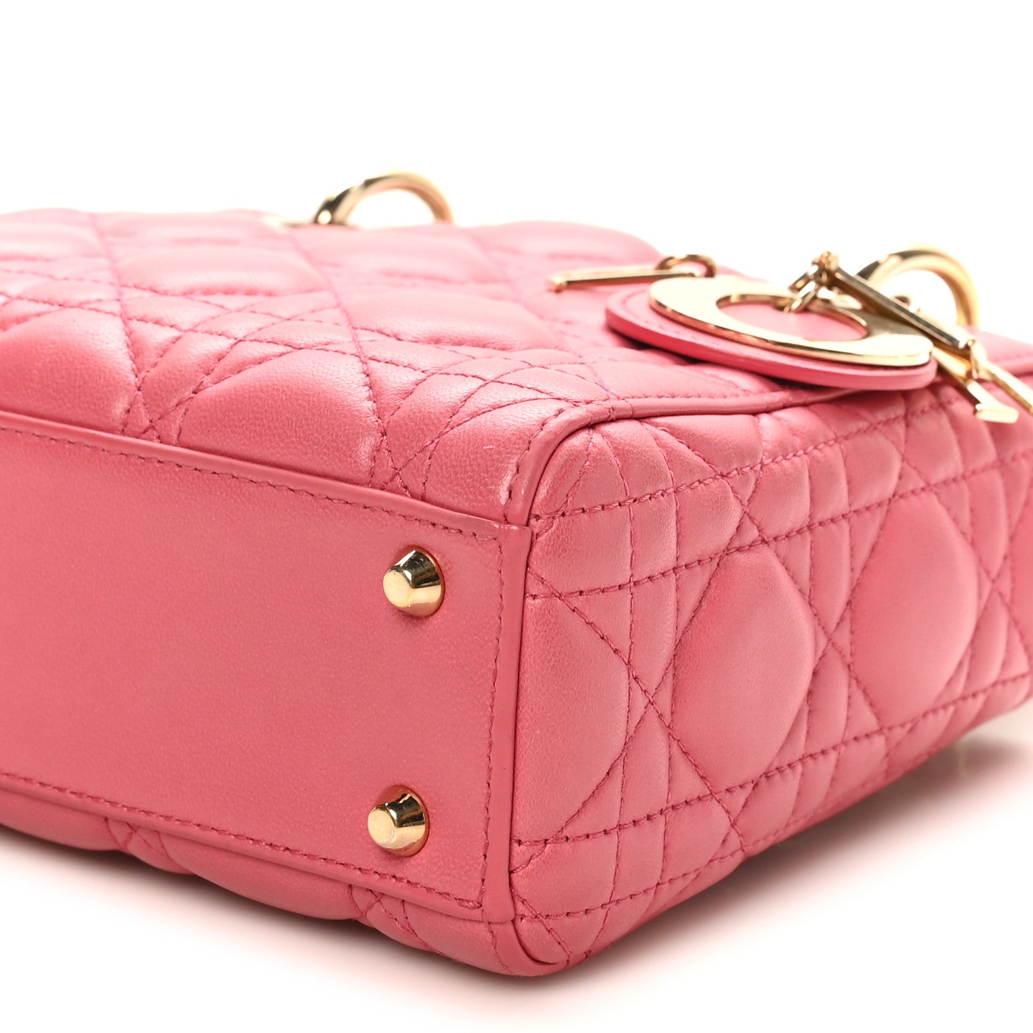 Lambskin Cannage Mini Lady Dior Pink Pink