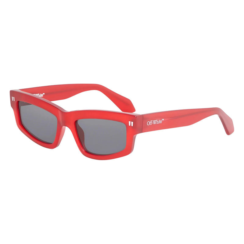 Off-White Sunglasses Rectangle Full Rim, Black Frame and Dark Grey Lens OERI135MIRAMAR1007