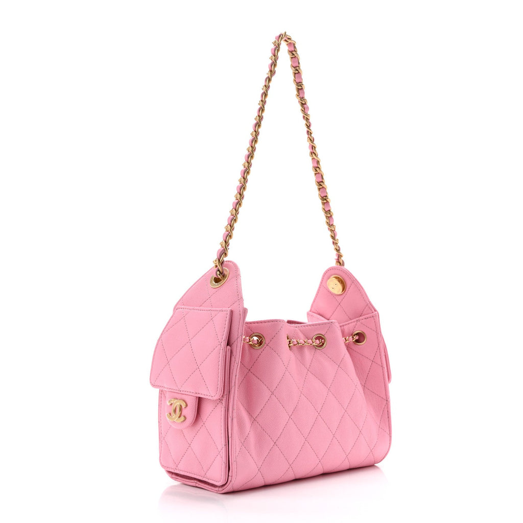 Caviar Quilted Mini Chanel 25 Handbag Pink