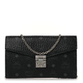 Visetos Medium Patricia Wallet On Chain Black