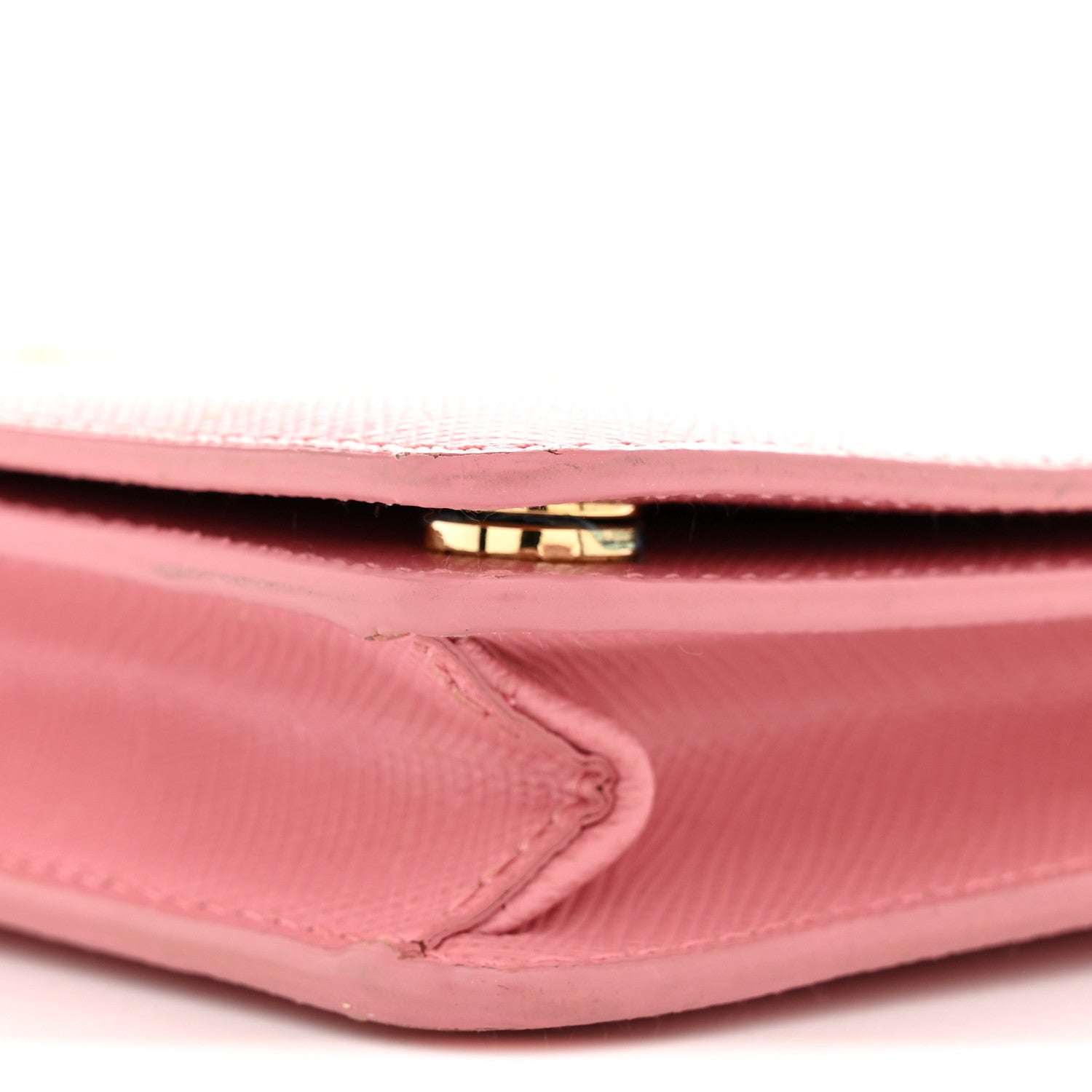 Saffiano Metal Mini Flap Crossbody Wristlet Bag Petalo