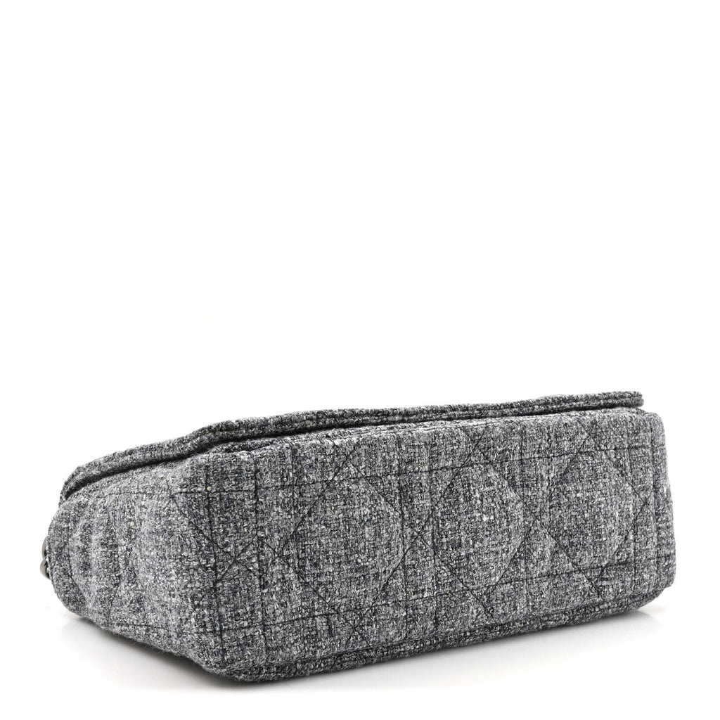 Tweed Macrocannage Medium Caro Bag Black
