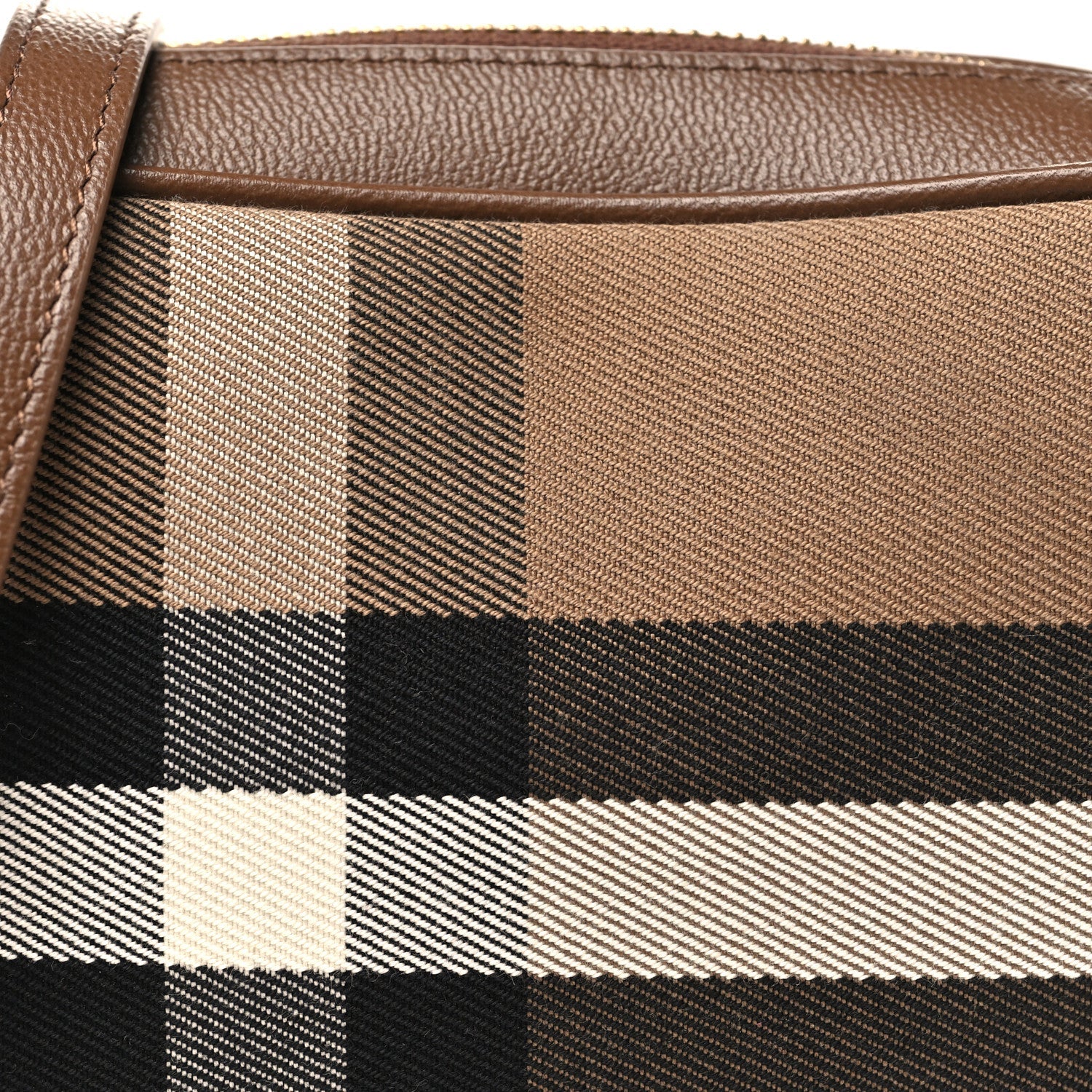 Calfskin House Check Camera Bag Earth