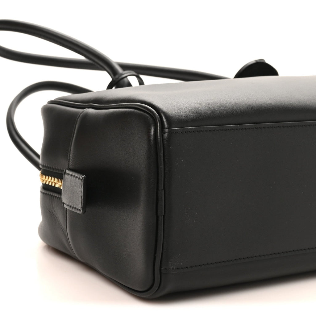 Calfskin Large Perfect Bowling Bag Black