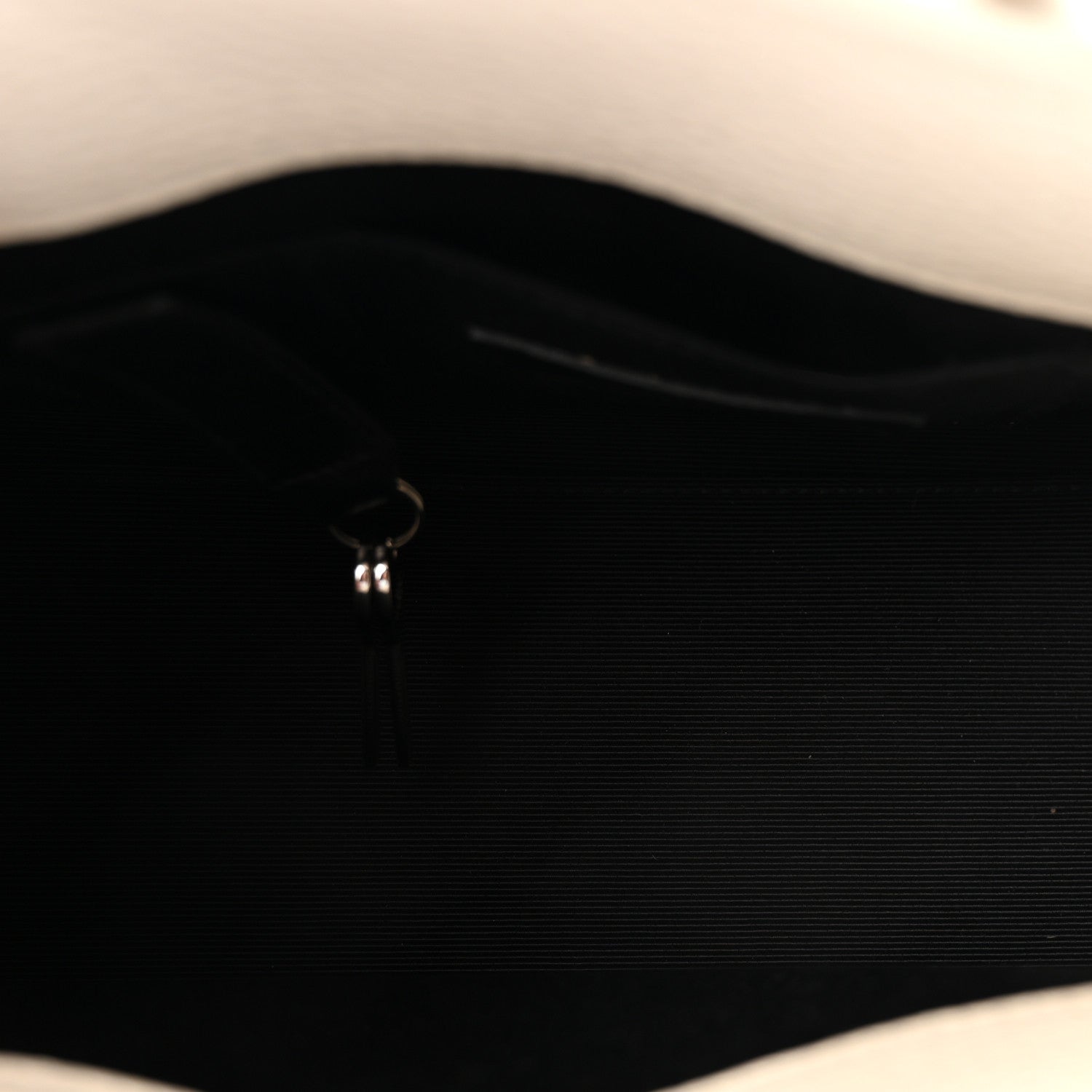 Grained Calfskin Nano Sac de Jour Dove White