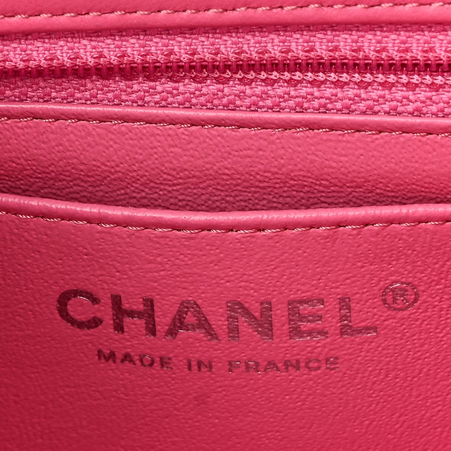 Lambskin Quilted Mini Rectangular Flap Pink