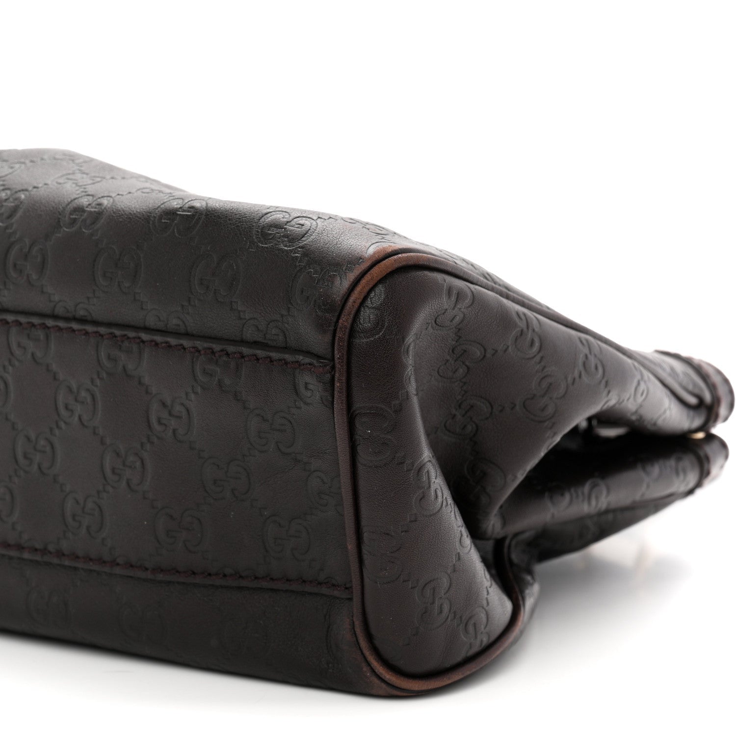 Guccissima Medium Sukey Tote  Chocolate
