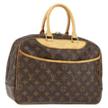Louis Vuitton Deauville Handbag Monogram Canvas Brown Canvas Handbag (Authentic  )