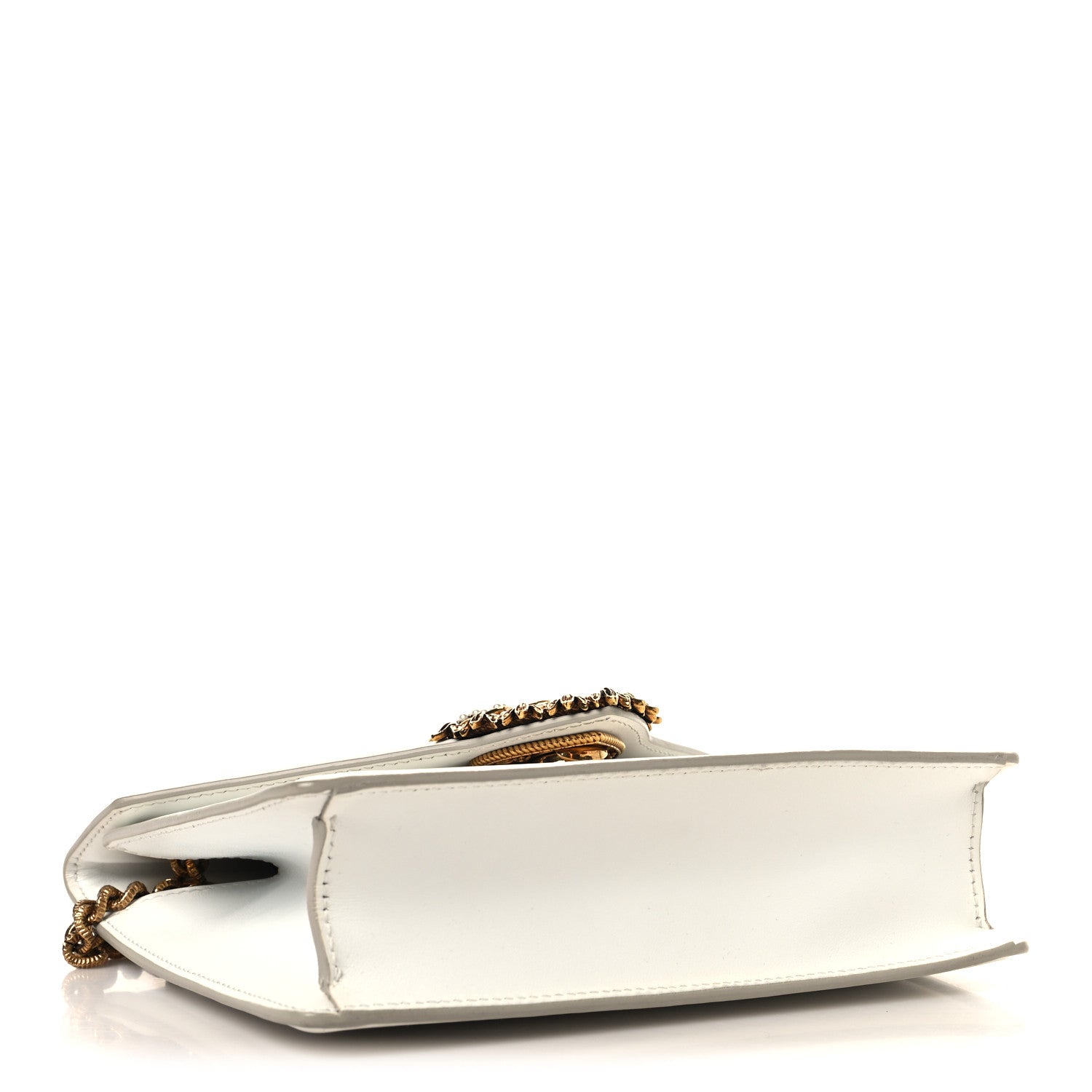 Smooth Calfskin Mini Devotion Envelope Bag White