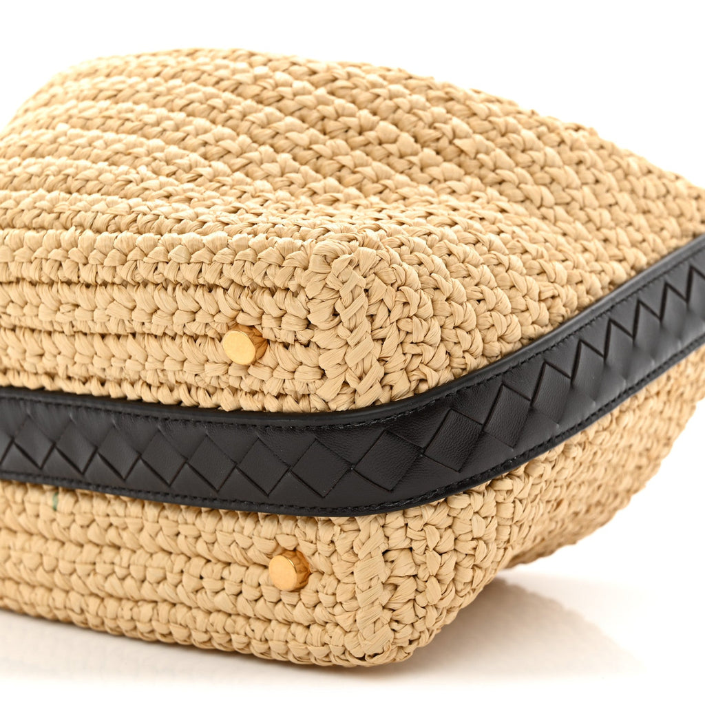Raffia Woven Nappa Intrecciato Mini Wallace Natural Fondant