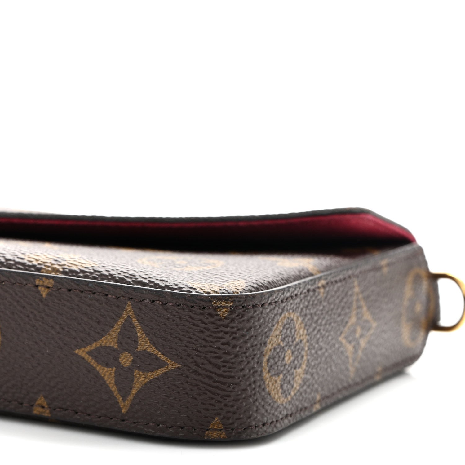Monogram Pochette Felicie Chain Wallet Fuchsia