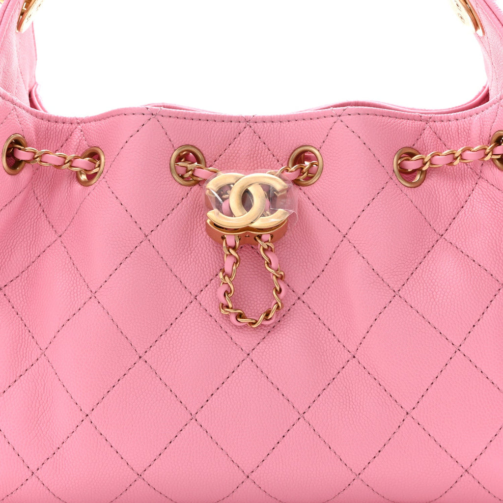Caviar Quilted Mini Chanel 25 Handbag Pink