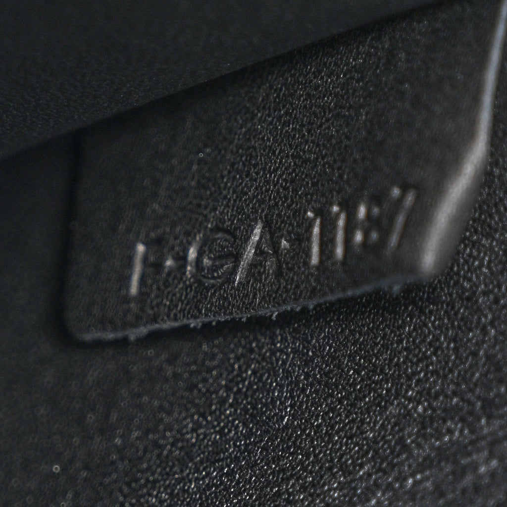 Smooth Calfskin Tri-Fold Clutch on Chain Black