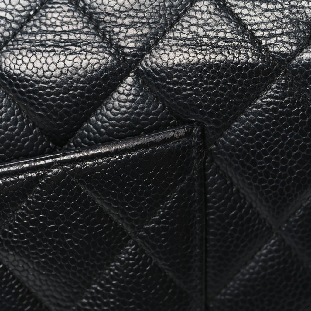 Caviar Jumbo Single Flap Black