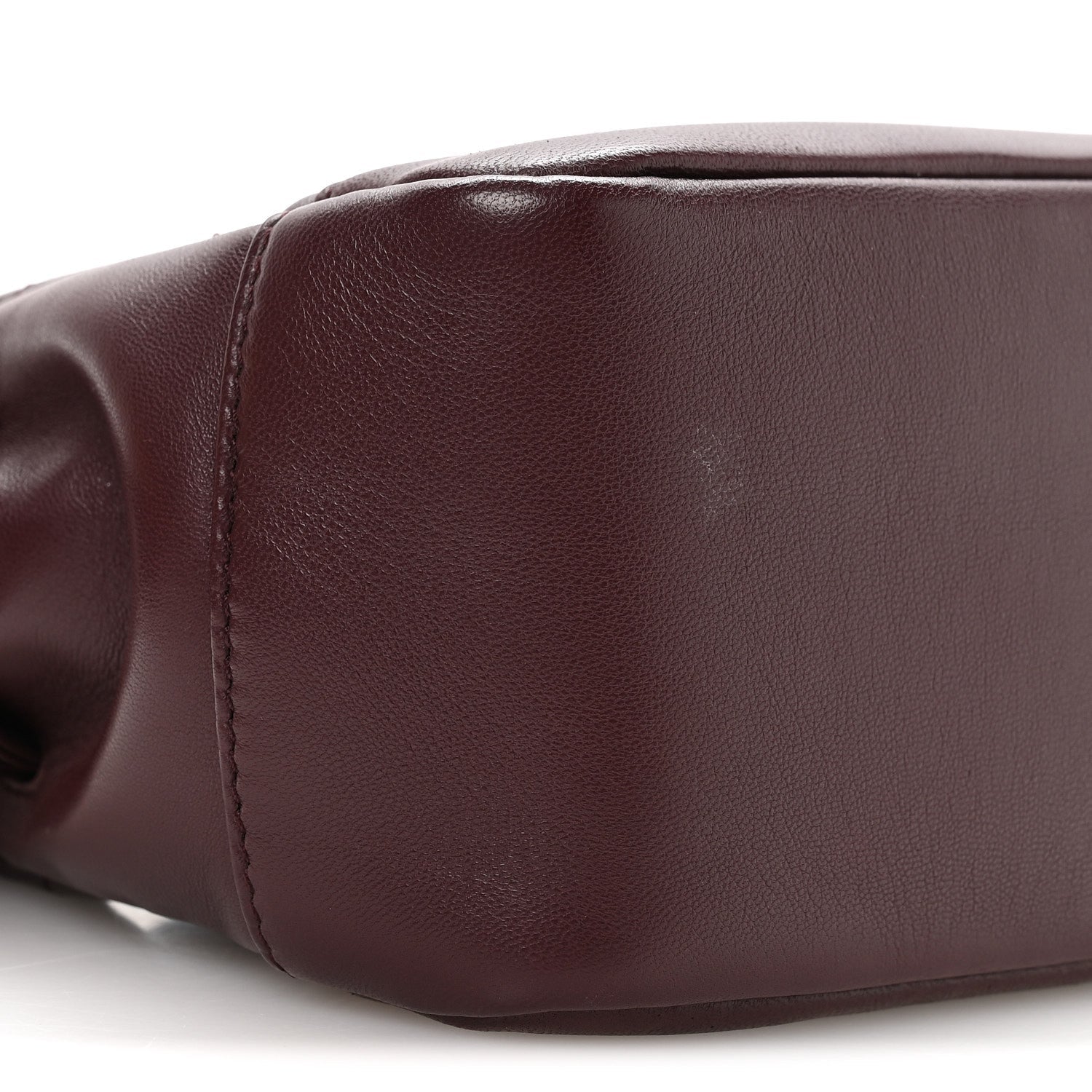 Lambskin Matelasse Monogram Mini Jamie Shoulder Pouch Bag Rouge Cabernet