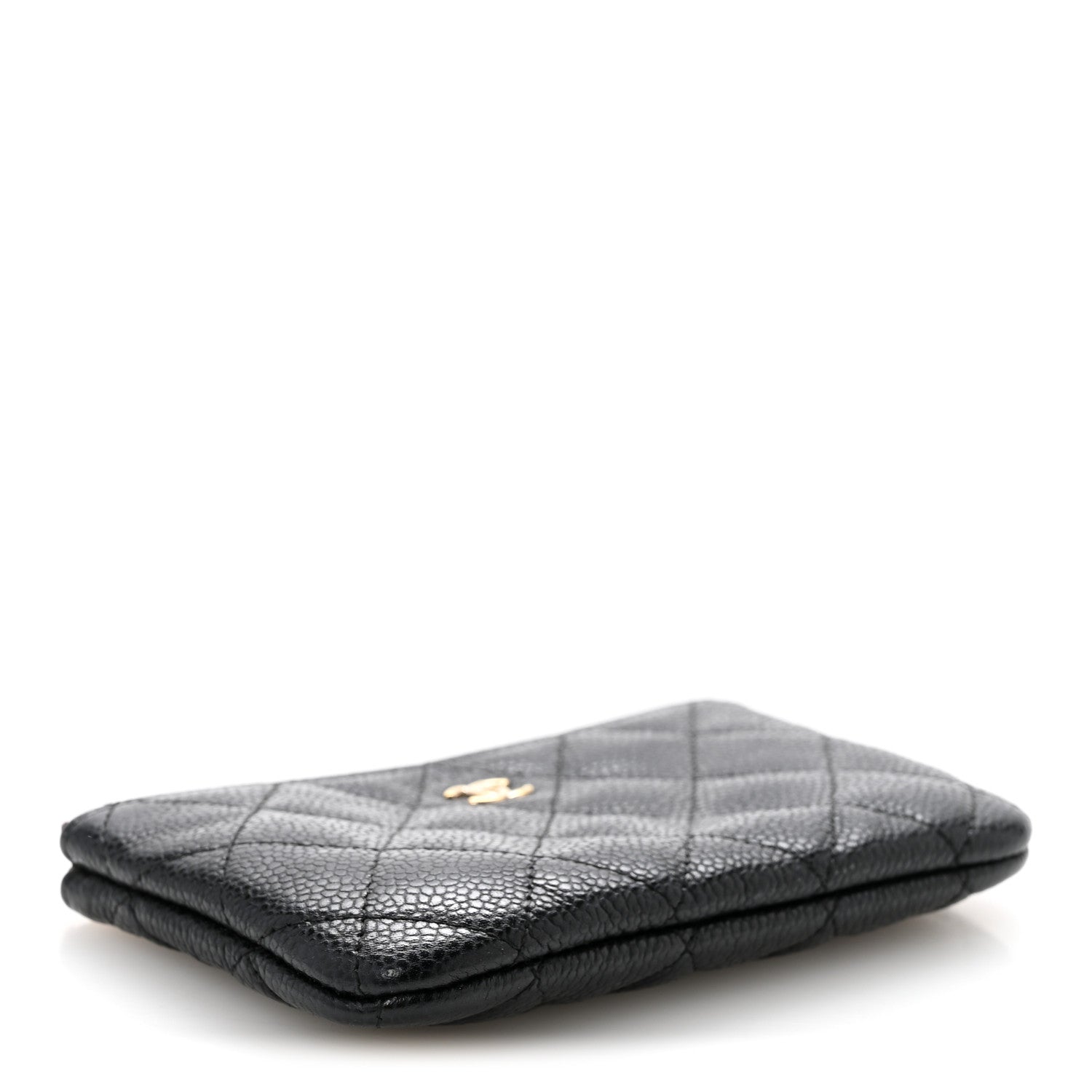Caviar Quilted Small Cosmetic Case Black