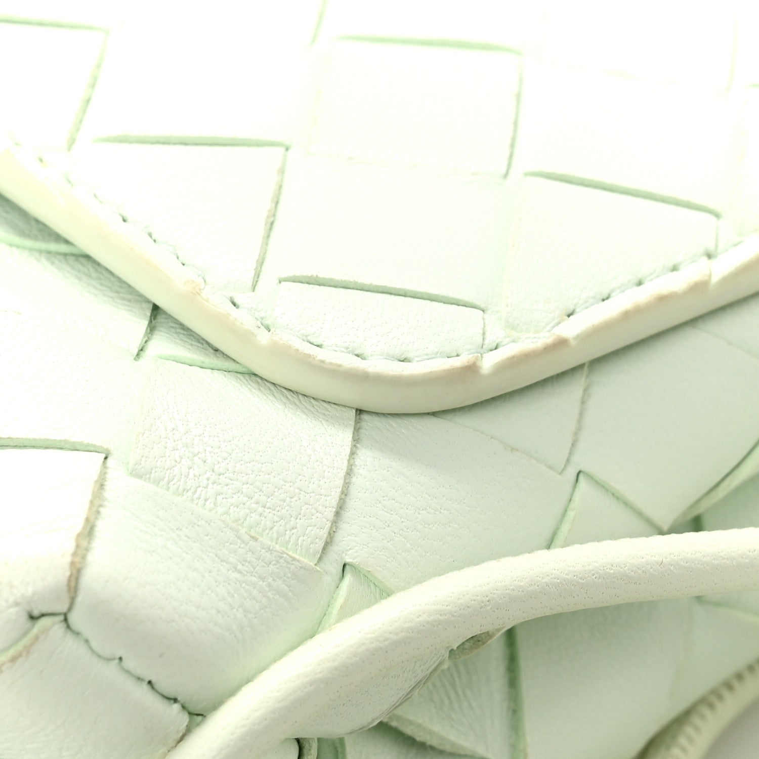 Nappa Intrecciato Mini Crossbody Bag Glacier