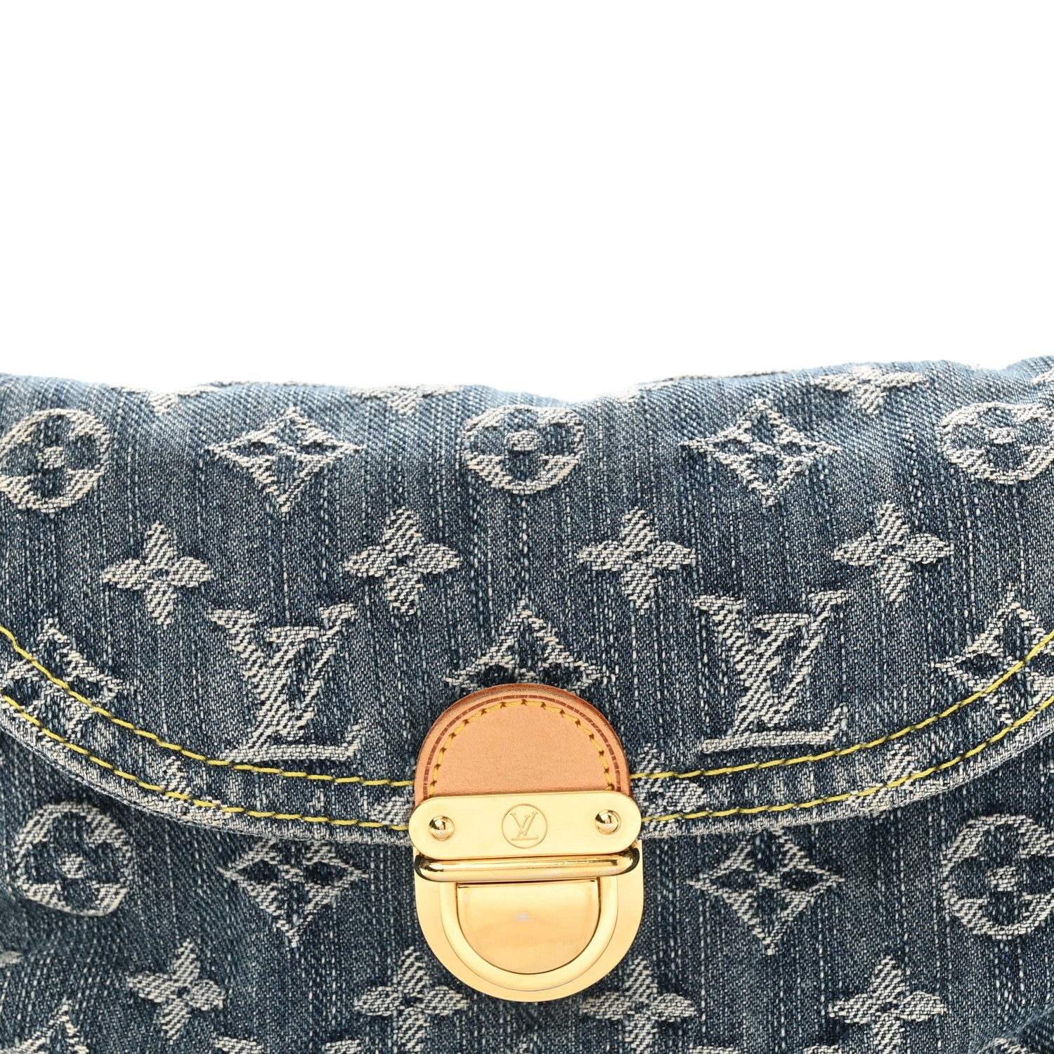 Monogram Denim Mini Pleaty Blue