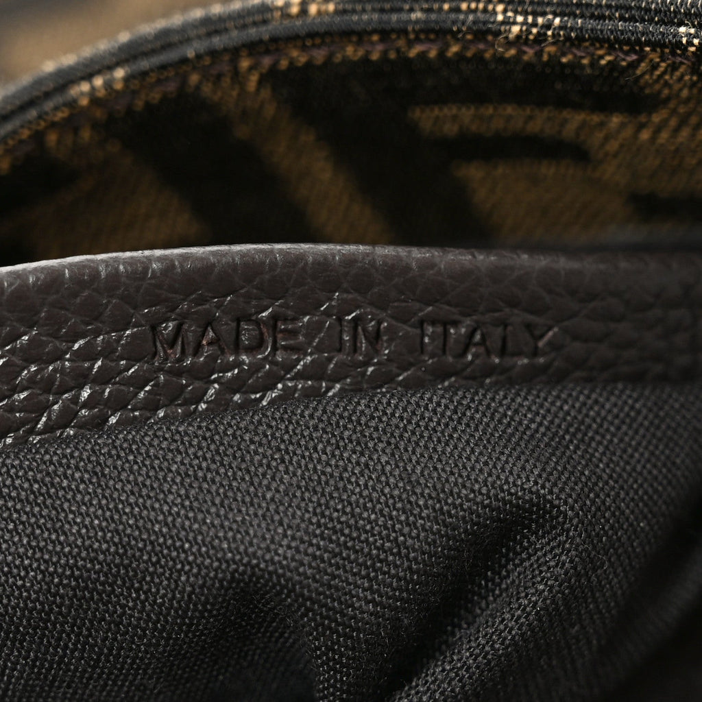 Fabric Jacquard FF 1974 Maxi Baguette Tobacco Moro Black