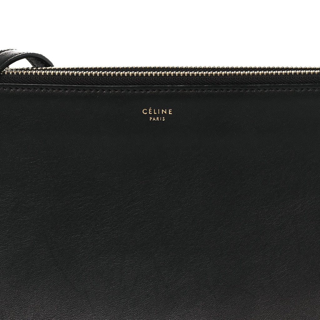 Lambskin Large Trio Crossbody Bag Black