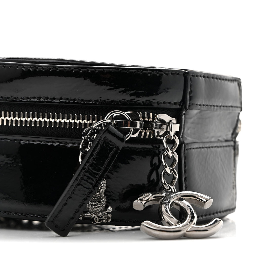 Patent Round As Earth Evening Bag Black