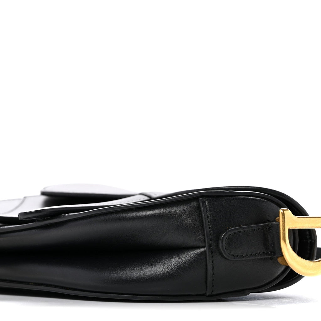 Calfskin Mini Saddle Bag Black