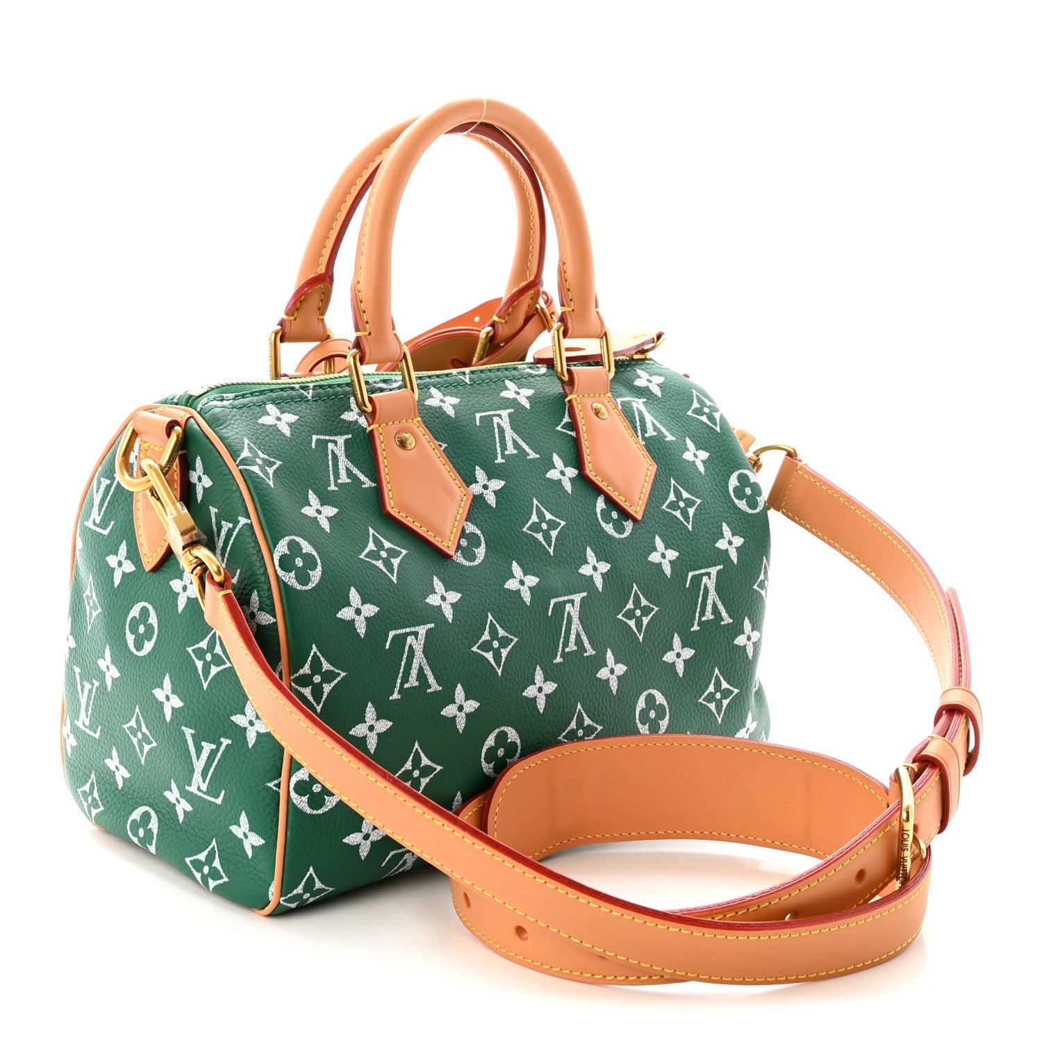 Calfskin Monogram Speedy P9 Bandouliere 25 Green