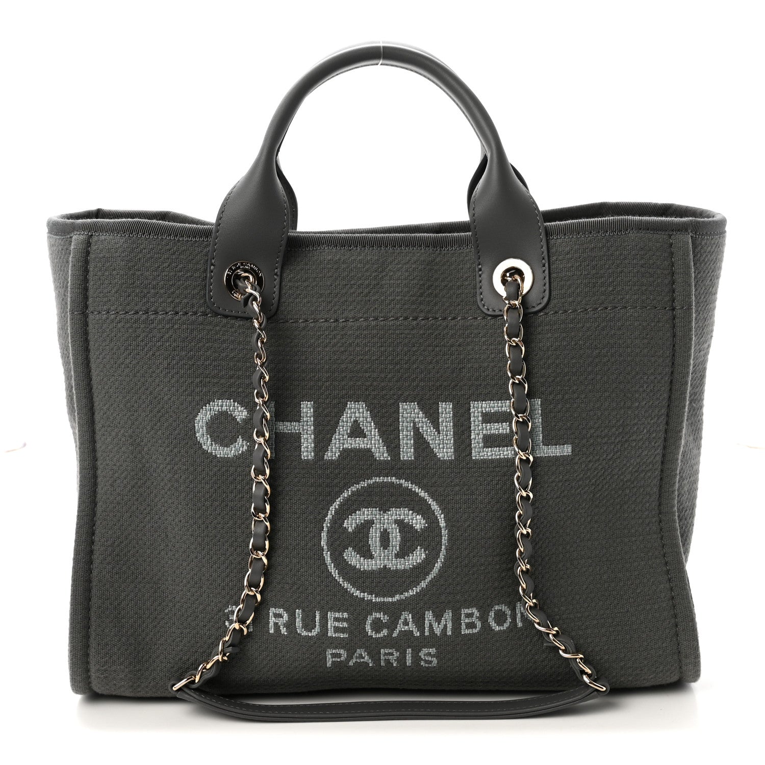 Mixed Fibers Small Deauville Tote Dark Grey