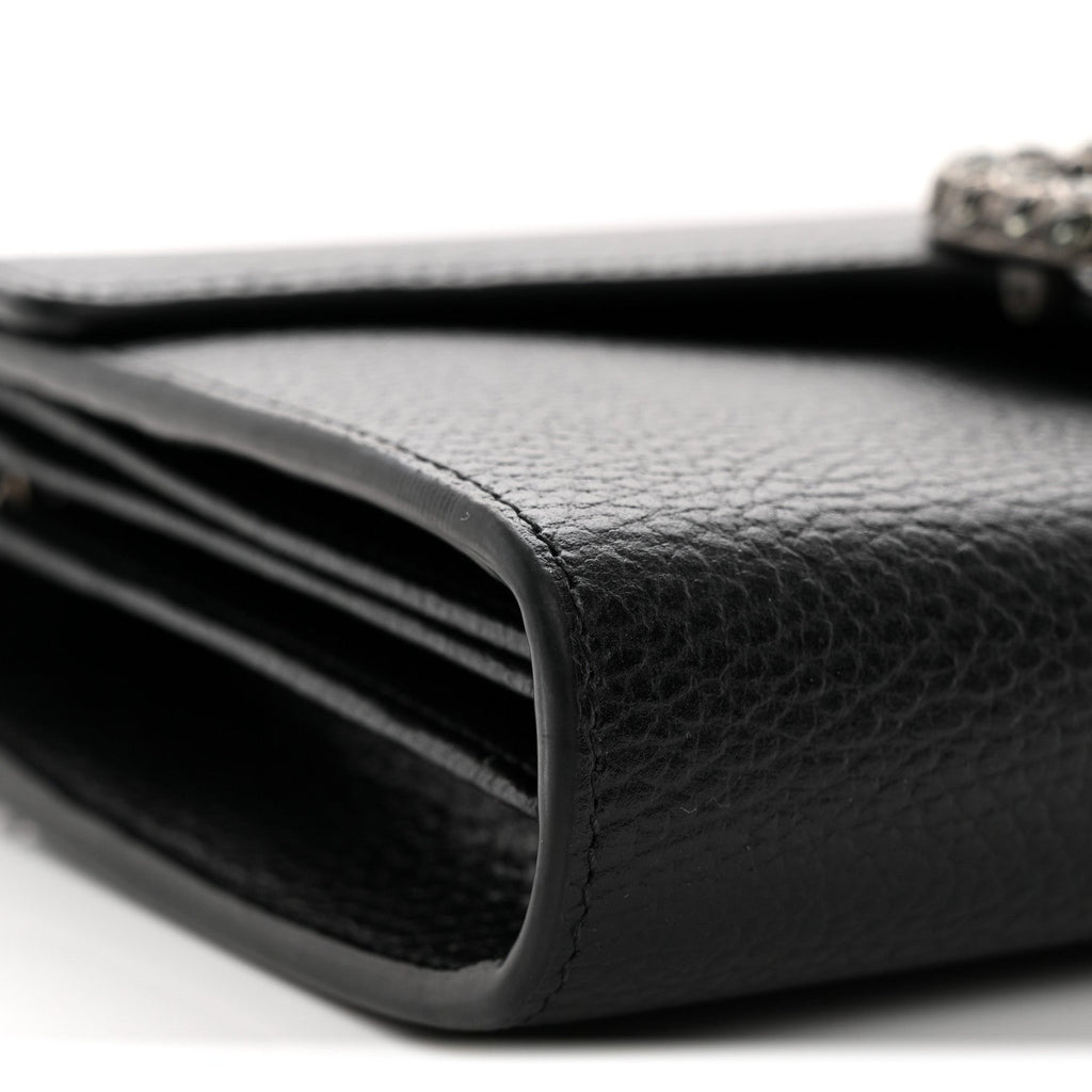 Calfskin Mini Dionysus Chain Wallet Black