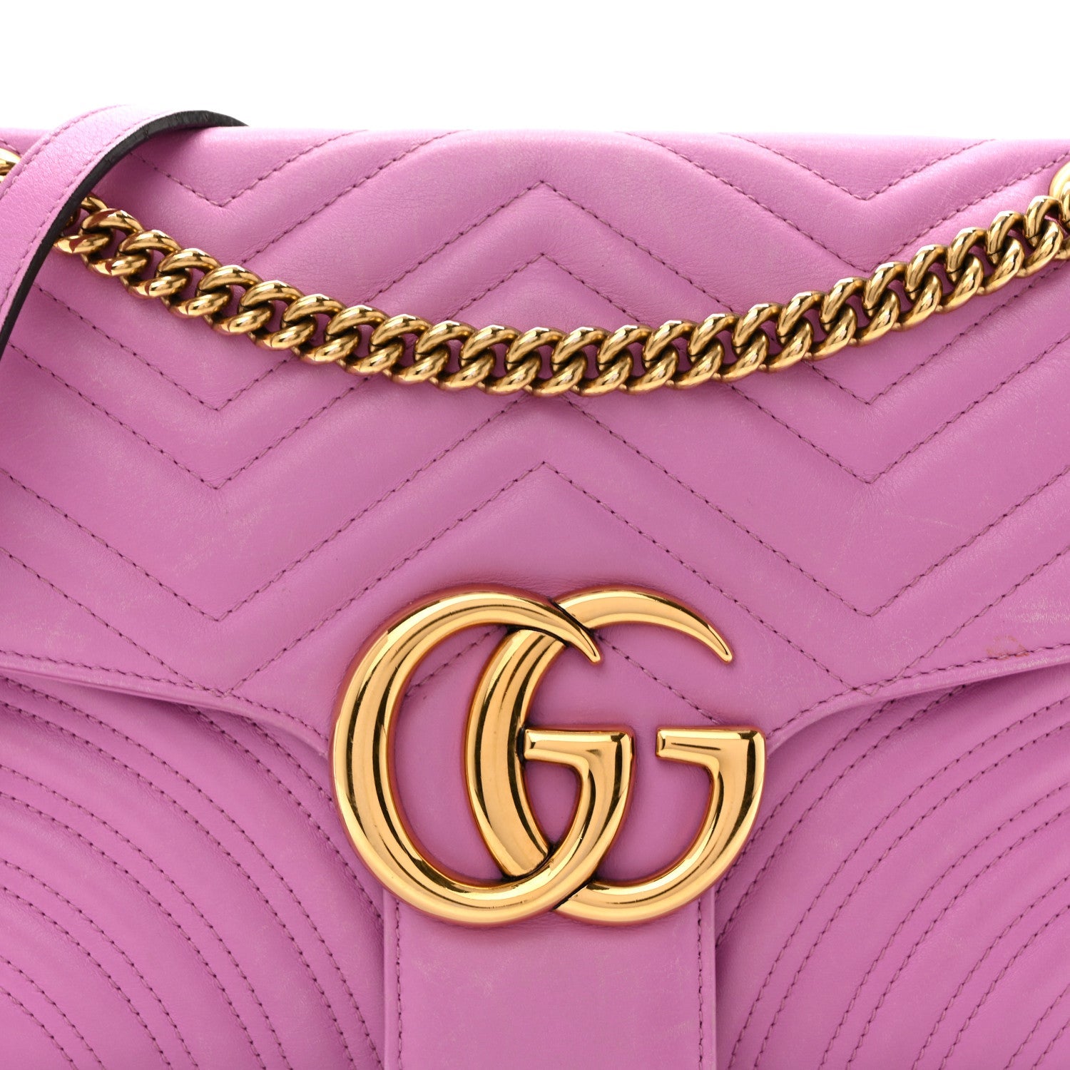 Calfskin Matelasse Medium GG Marmont Shoulder Bag Candy Mousse