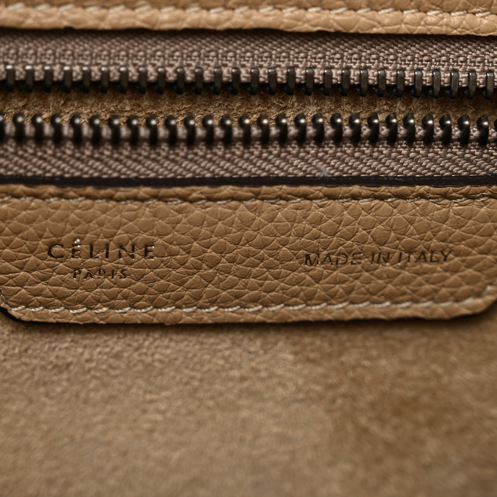 Drummed Calfskin Micro Luggage Dune