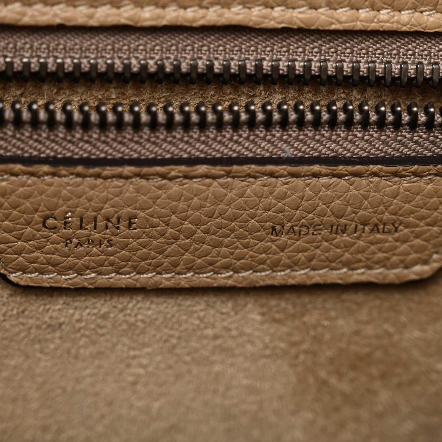 Drummed Calfskin Micro Luggage Dune
