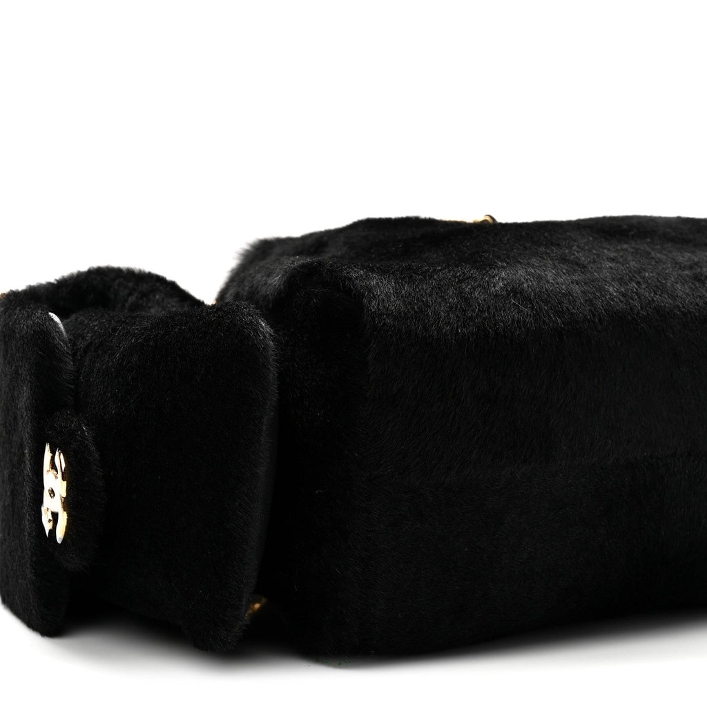 Pony Hair Mini Chanel 25 Handbag Dark Khaki Black