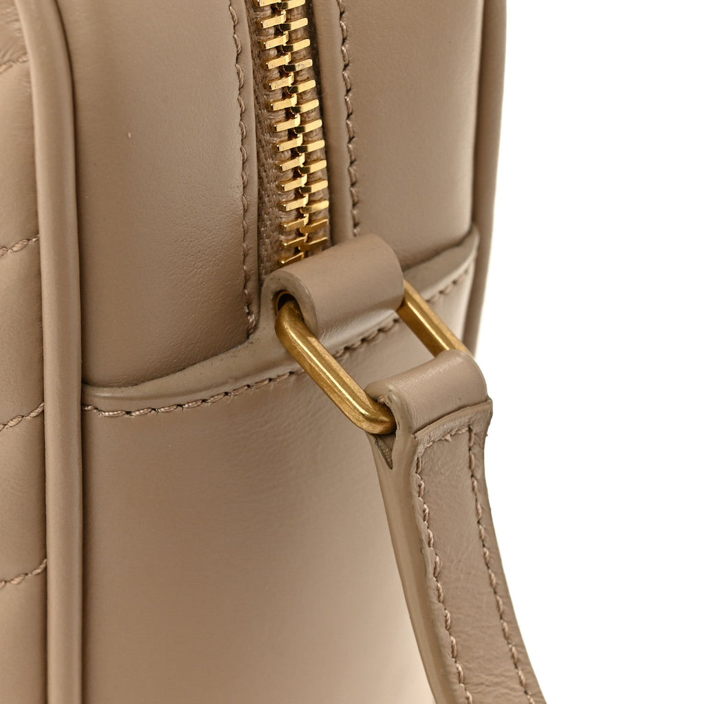 Calfskin Matelasse Monogram Lou Camera Bag Dark Beige