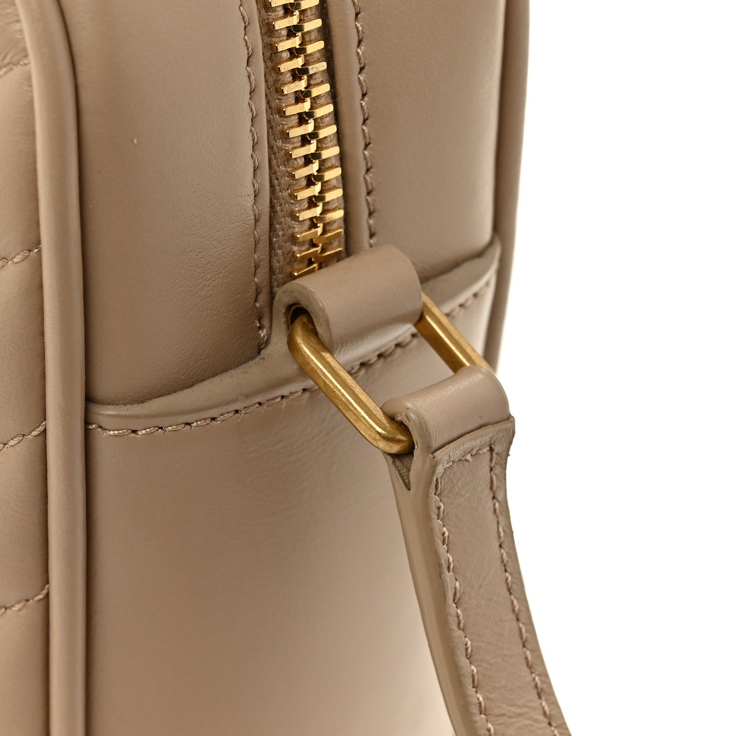 Calfskin Matelasse Monogram Lou Camera Bag Dark Beige
