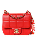 Lambskin Resin Crystal Square Quilted Monacoco Mini Flap Rogue