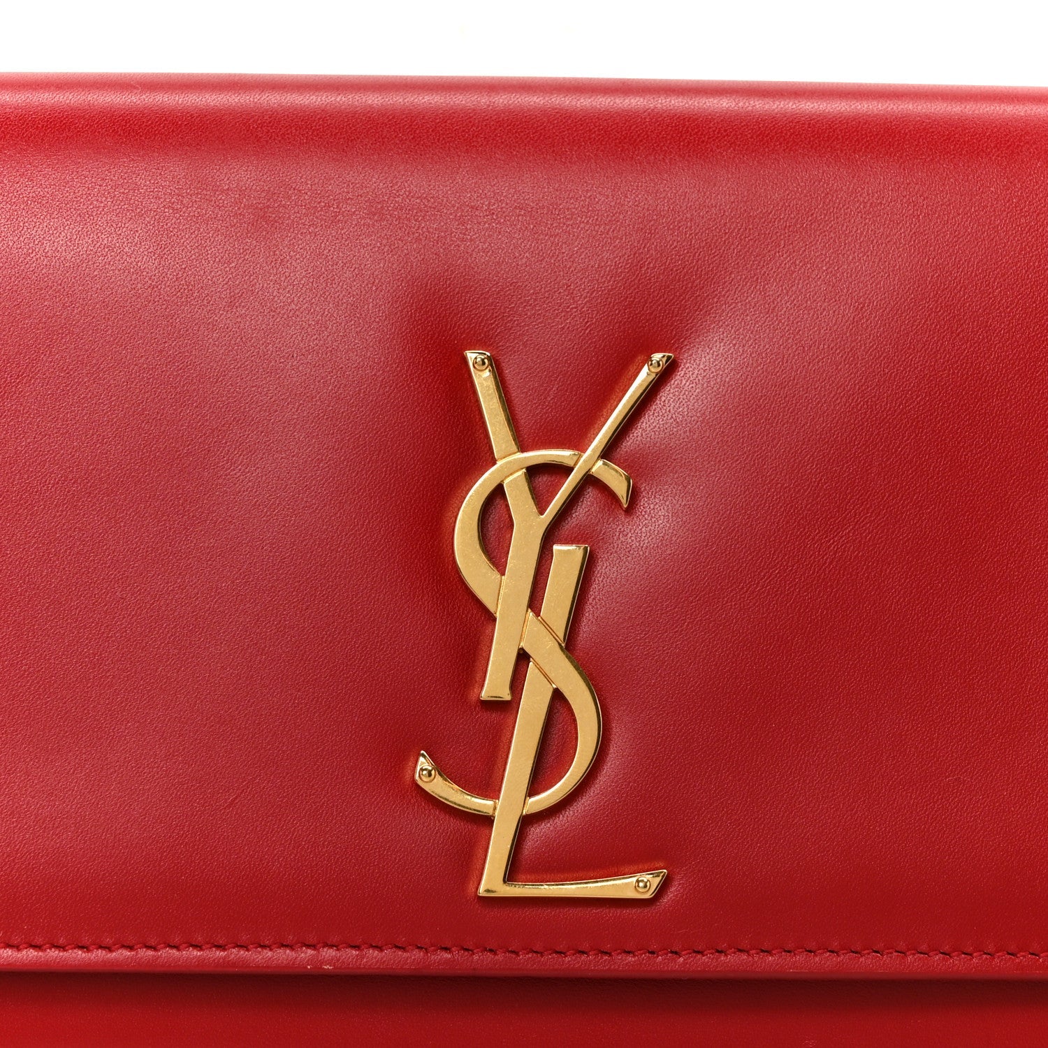 Grain De Poudre Classic Monogram Cassandre Clutch Rouge Orient