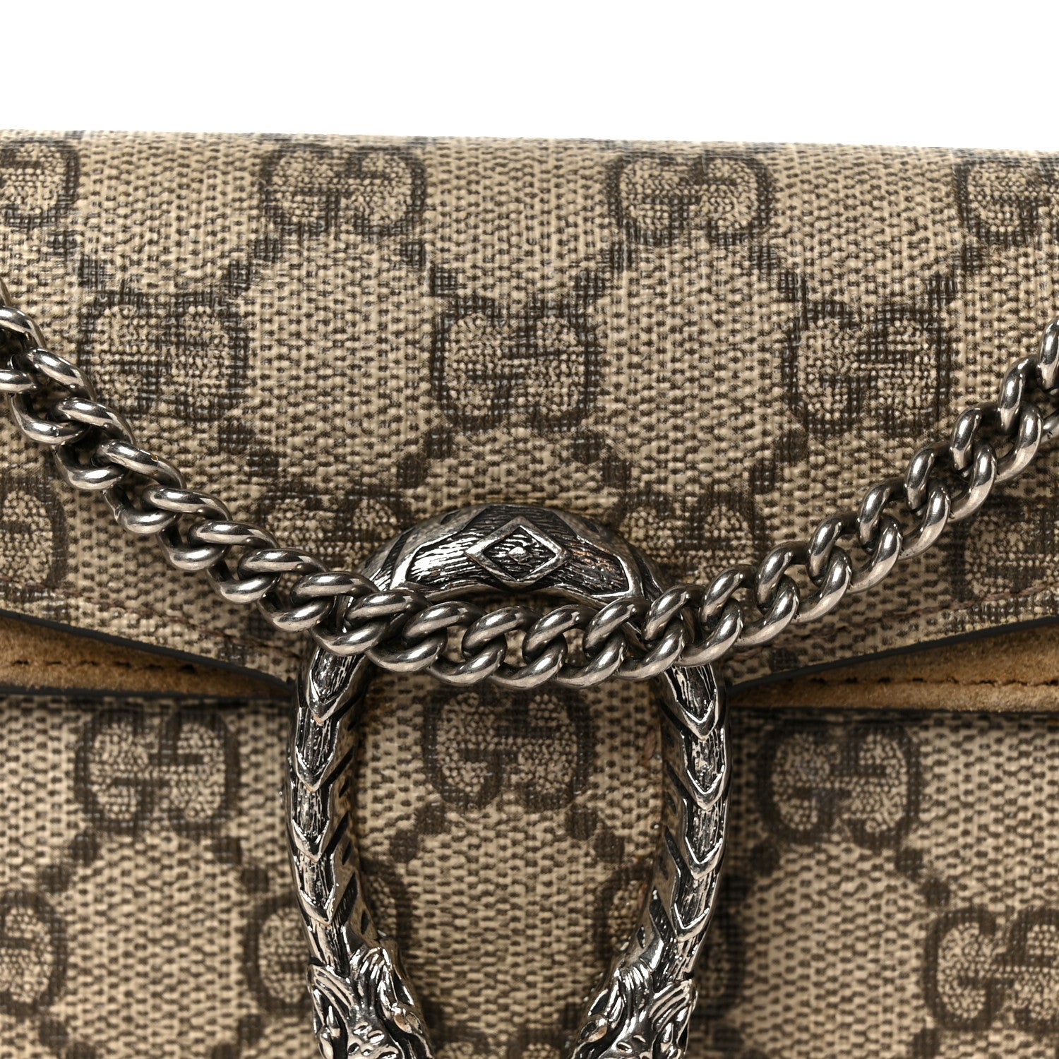 GG Supreme Monogram Super Mini Dionysus Shoulder Bag Taupe