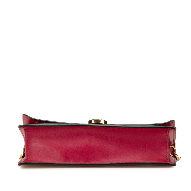 Louis Vuitton Portefeuille Floral Monogram Leather Chain Shoulder Bag
