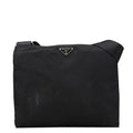 Prada Triangle Logo Plate Nylon Shoulder Bag
