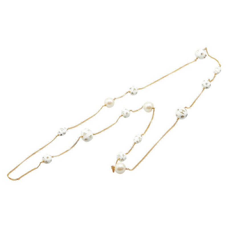 Chanel Coco Mark Soccer Ball Motif Necklace