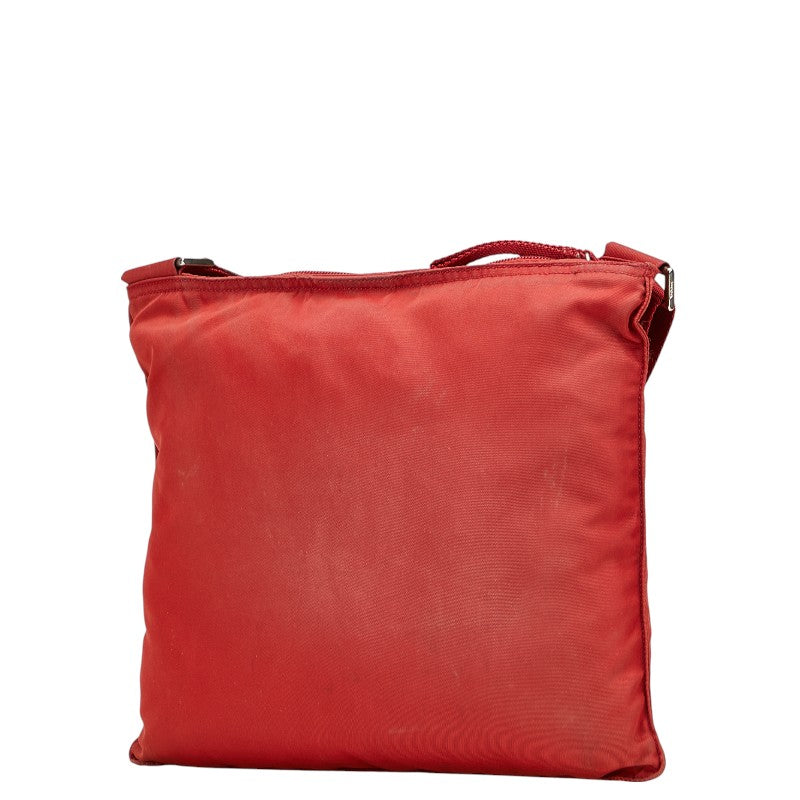 Prada Triangle Logo Plate Nylon Shoulder Bag