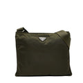 Prada Triangle Logo Plate Nylon Shoulder Bag