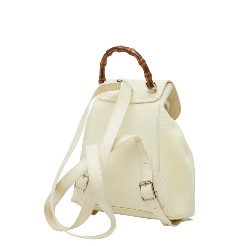 Gucci Bamboo Nylon Leather Backpack