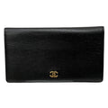 Chanel Coco Mark Leather Long Wallet