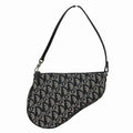 Dior Saddle Bag Jacquard Canvas Handbag