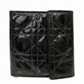 Dior Lady Dior Patent Leather Trifold Wallet