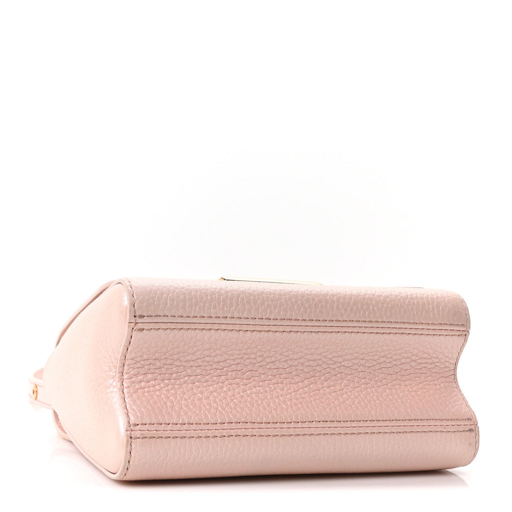 Iridescent Grained Calfskin Summer Splash Twist PM Pink